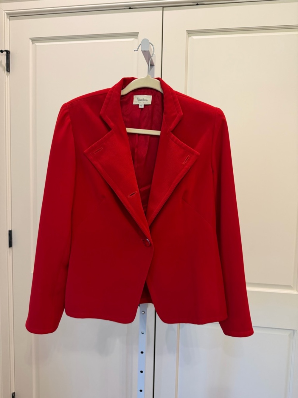 Vintage Neiman Marcus structured red blazer